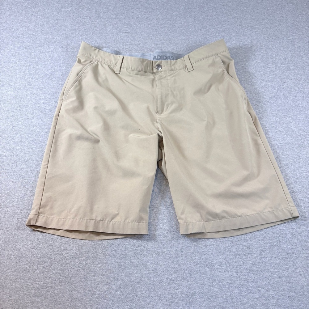 Adidas Golf Shorts Mens 38 Tan Ultimate365 Performance Flat Front Khaki
